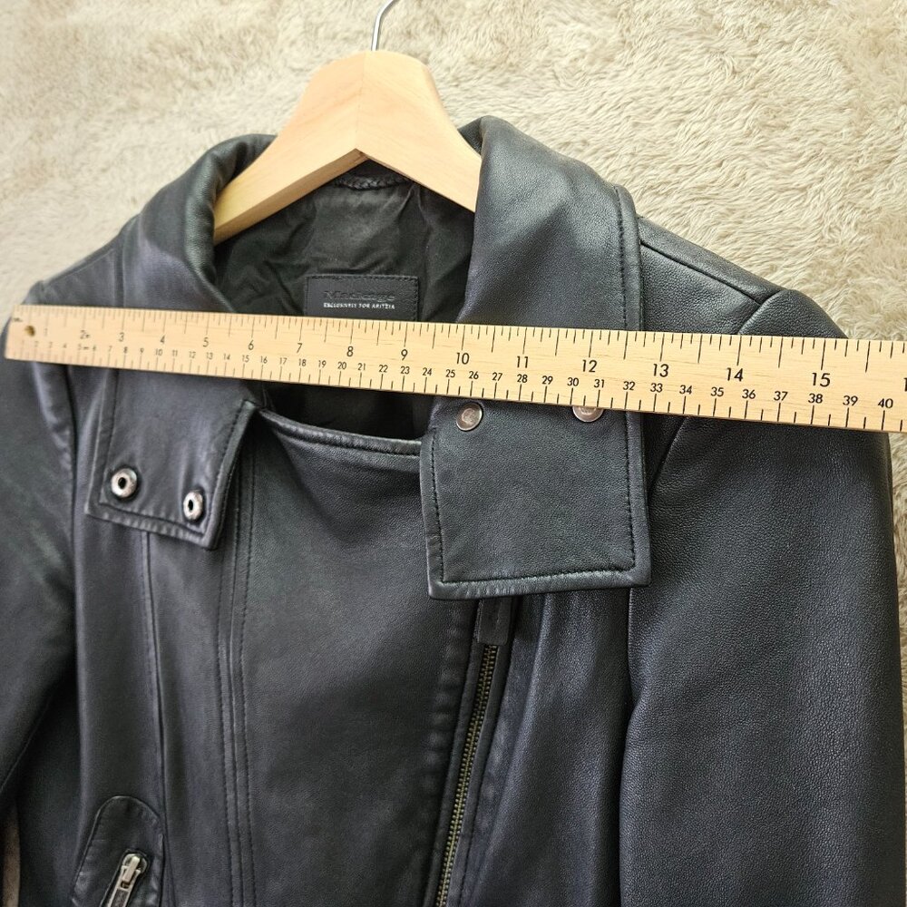 Mackage for Aritzia Leather Biker Jacket Full Zip Coat Pockets Women's Size XS - Picture 7 of 7